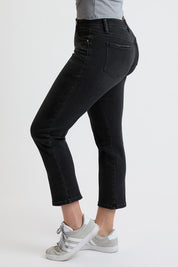 Everyday Sculpt Tummy Control Slim Straight Jeans RFM in Faded Black