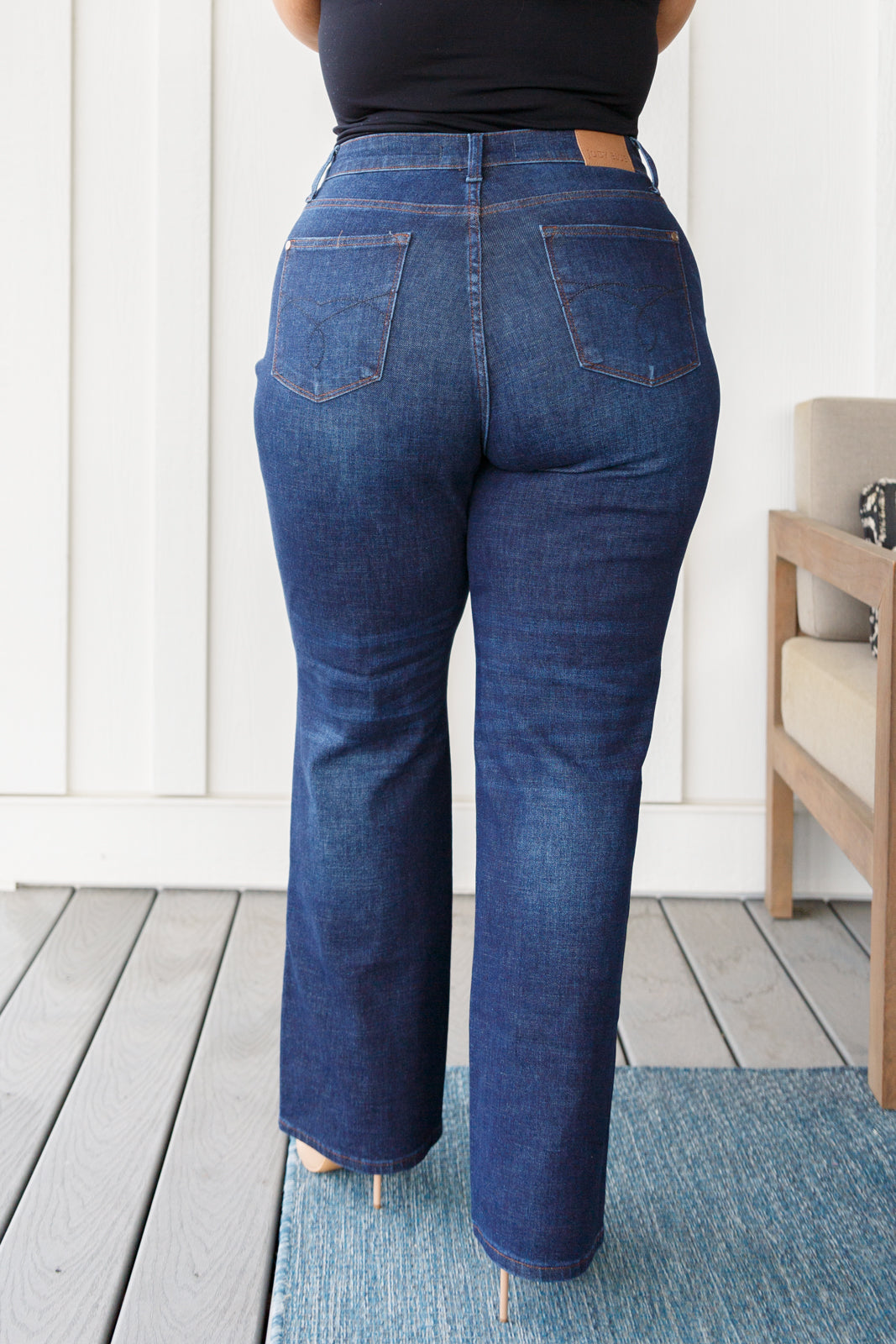 High Rise Button-Fly Straight Judy Blue Jeans