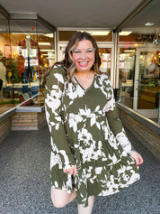 Olive Branch Bloom Tiered Dress
