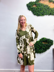Olive Branch Bloom Tiered Dress