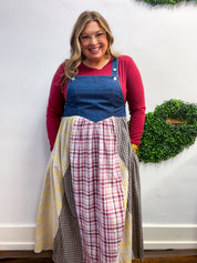 Prairie Belle Patchwork Overall Dress