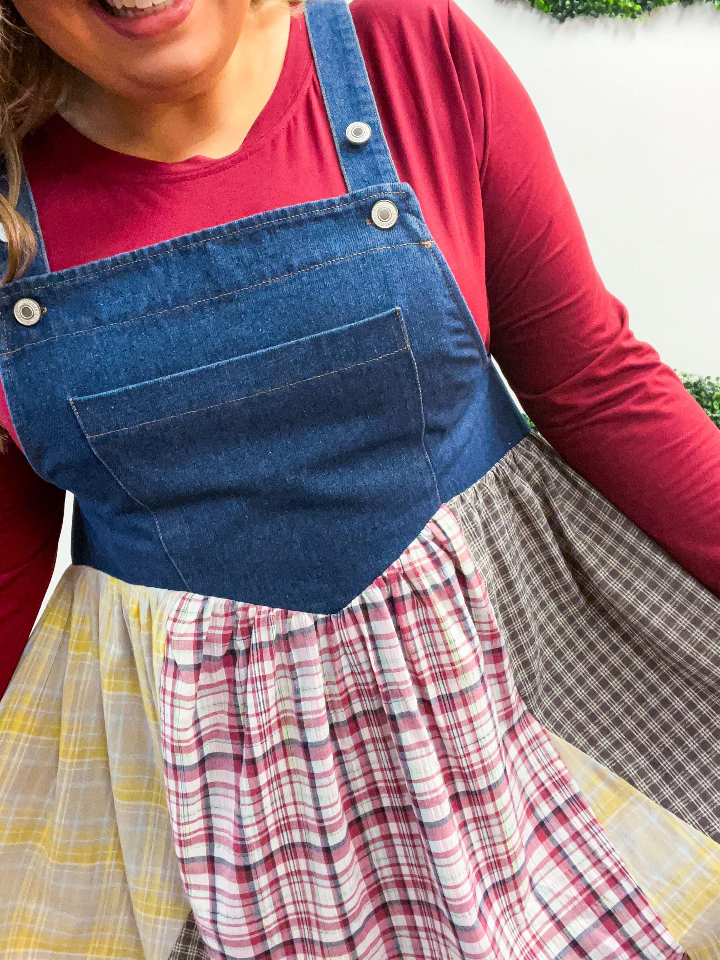 Prairie Belle Patchwork Overall Dress