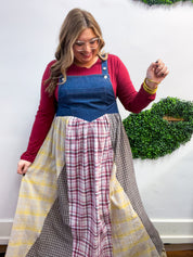 Prairie Belle Patchwork Overall Dress