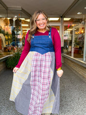 Prairie Belle Patchwork Overall Dress