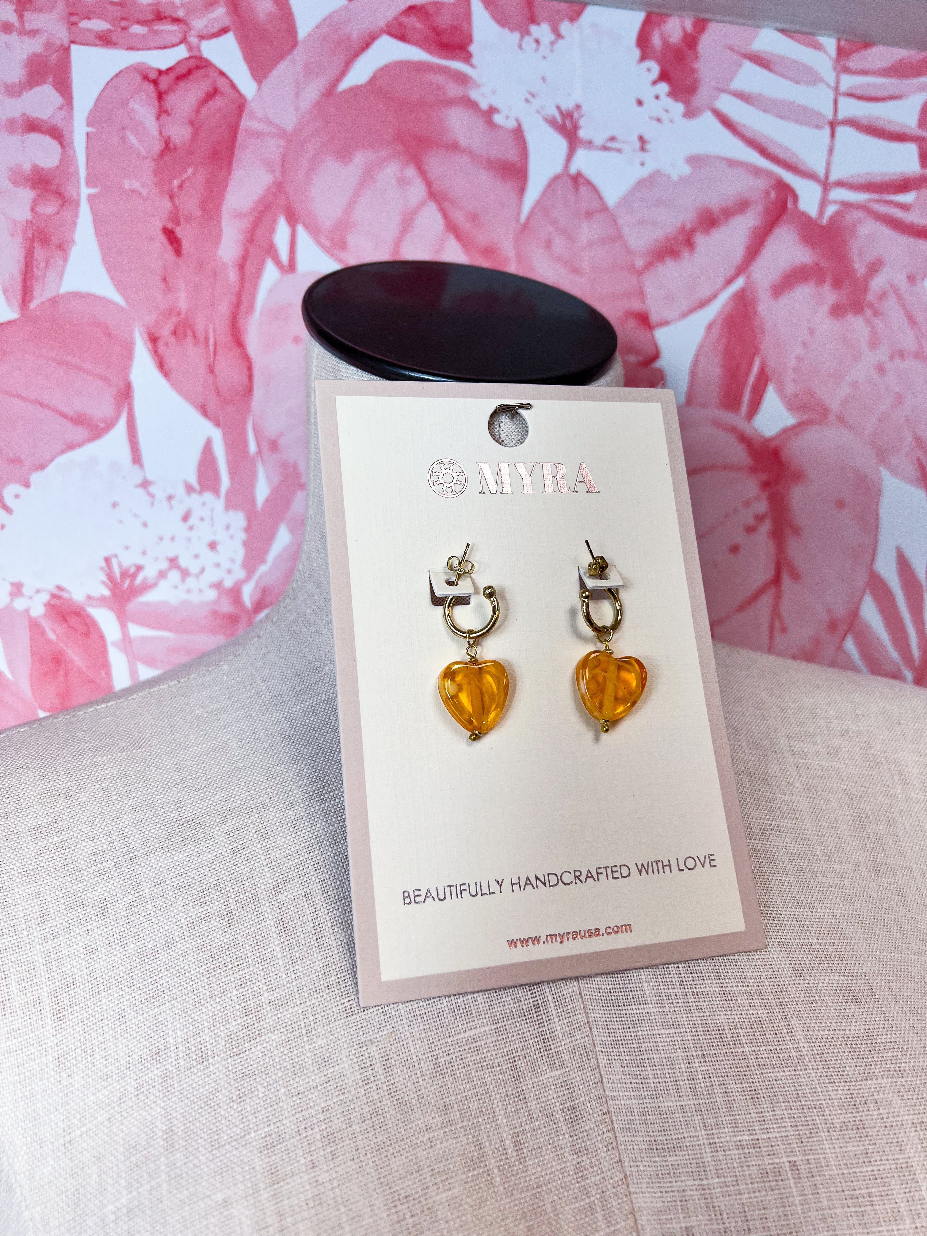 Myra | Sunset of Hearts Earrings