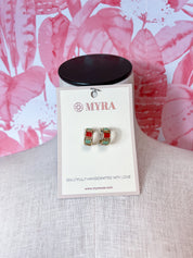 Myra | Gerramonda Bead Earrings in Red