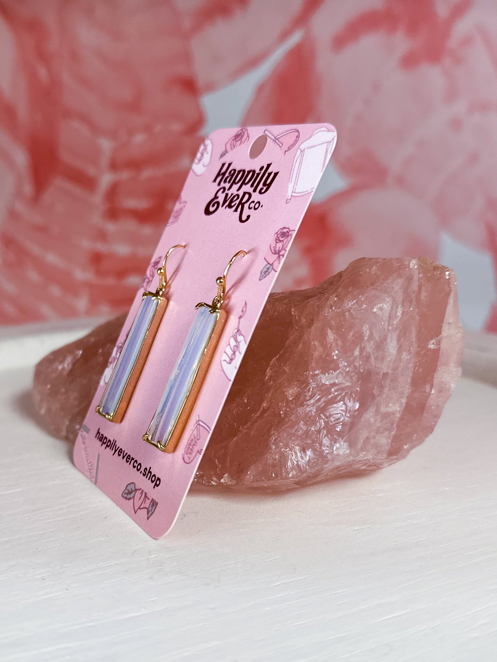 Opalite Bar Drop Earrings *Final Sale*