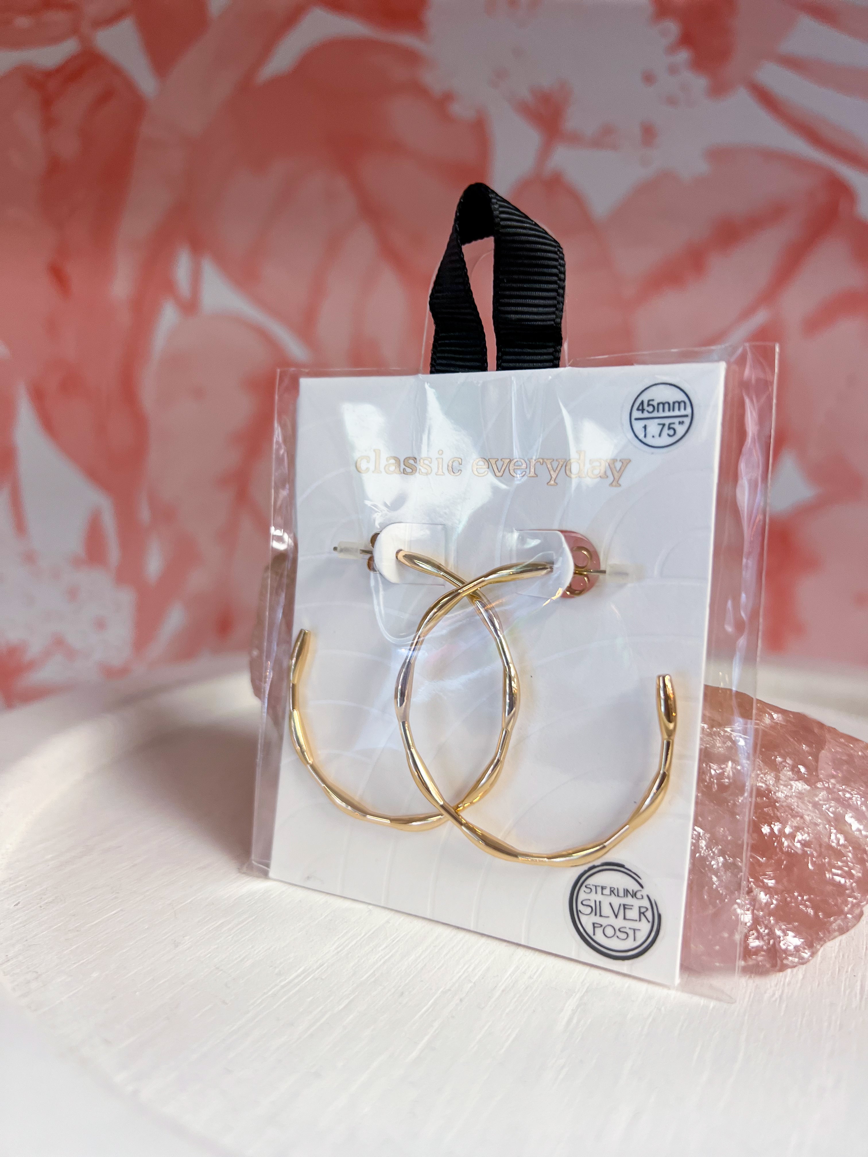 Classic Textured Hoop Earrings *FINAL SALE*