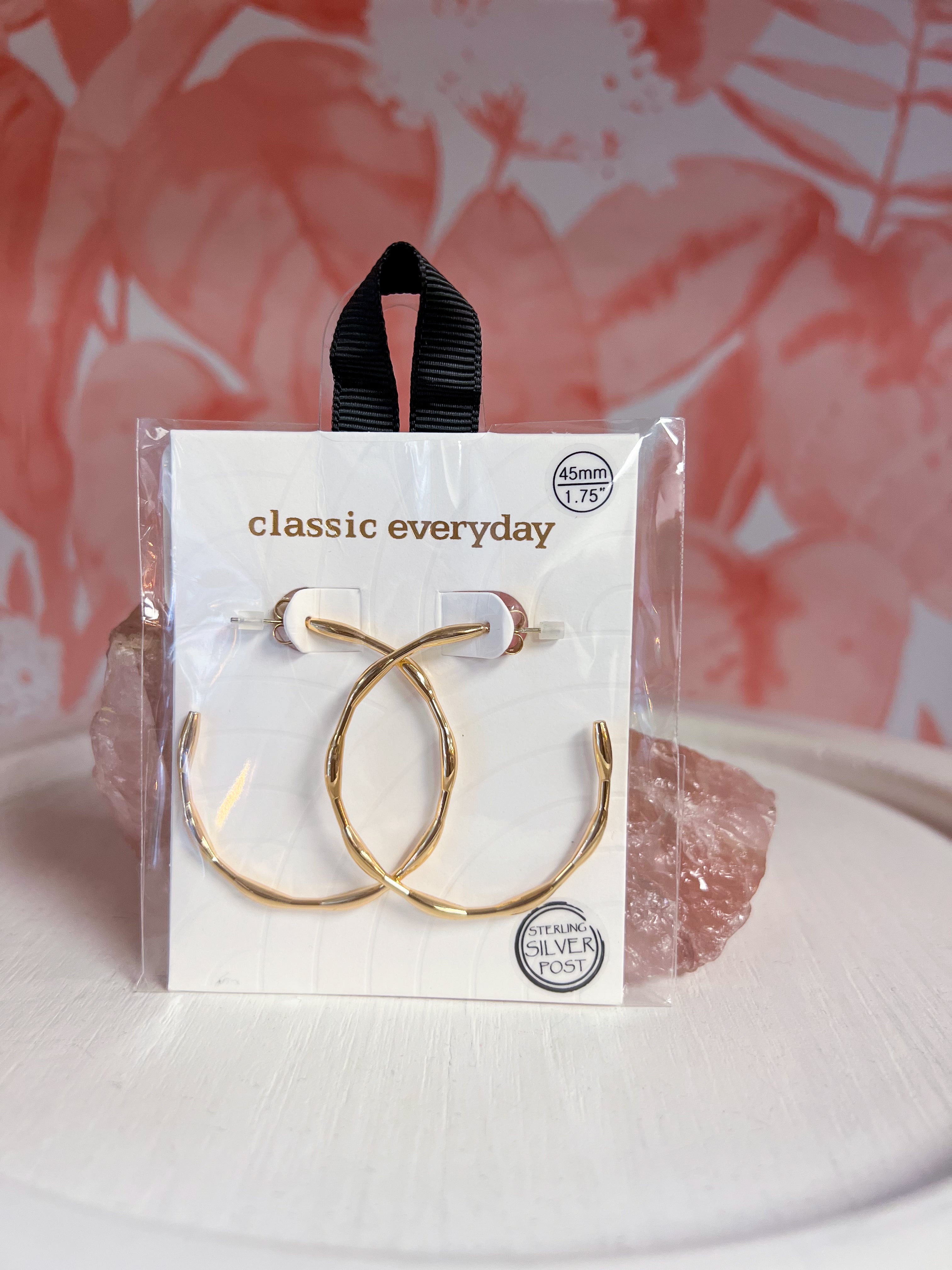 Classic Textured Hoop Earrings *FINAL SALE*