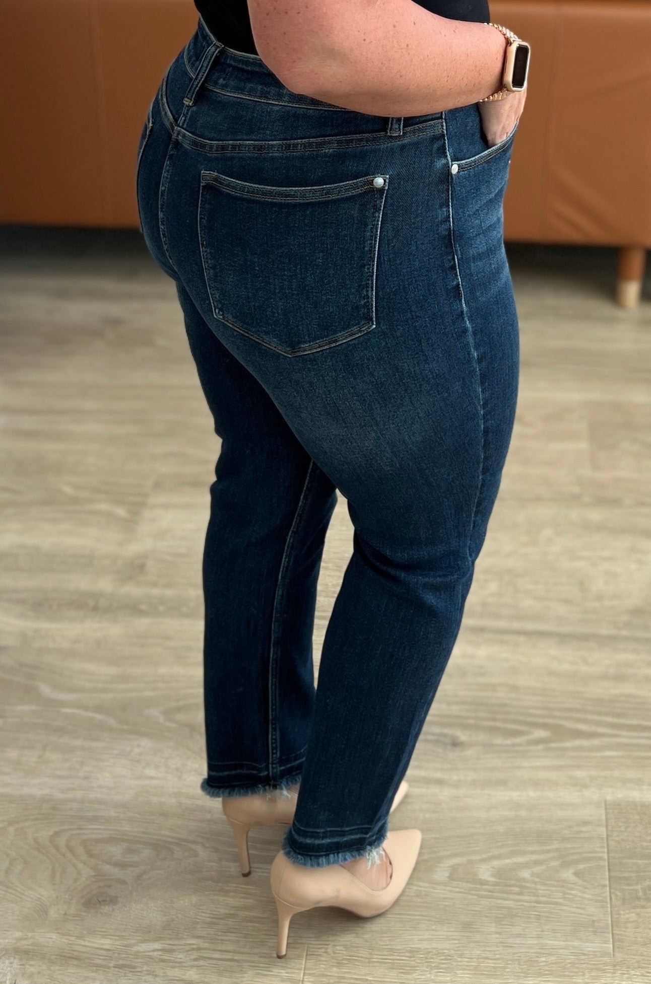High Rise Release Hem Slim Relaxed Judy Blue Jeans