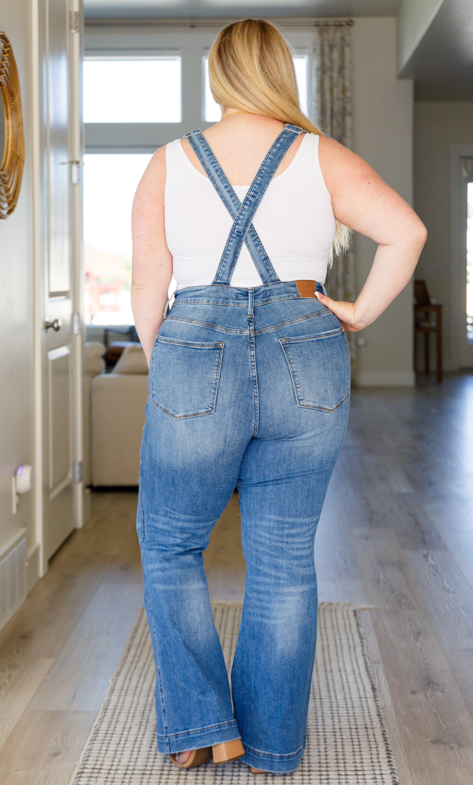 Tummy Control Retro Flare Judy Blue Overalls