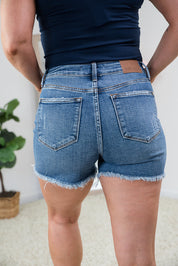 High Rise A Day in the Fray Judy Blue Shorts