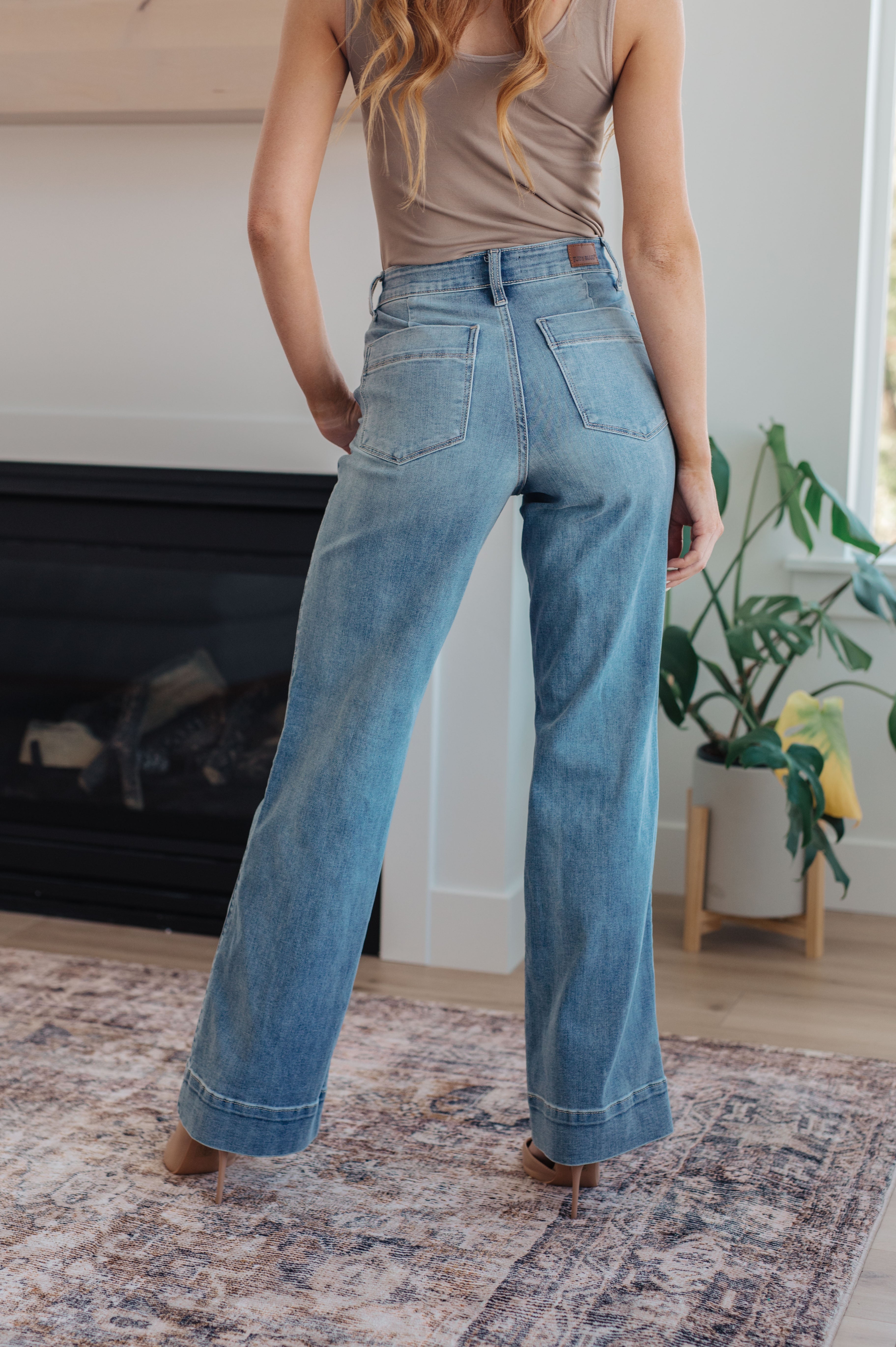 Mid Rise Wide Leg Judy Blue Jeans