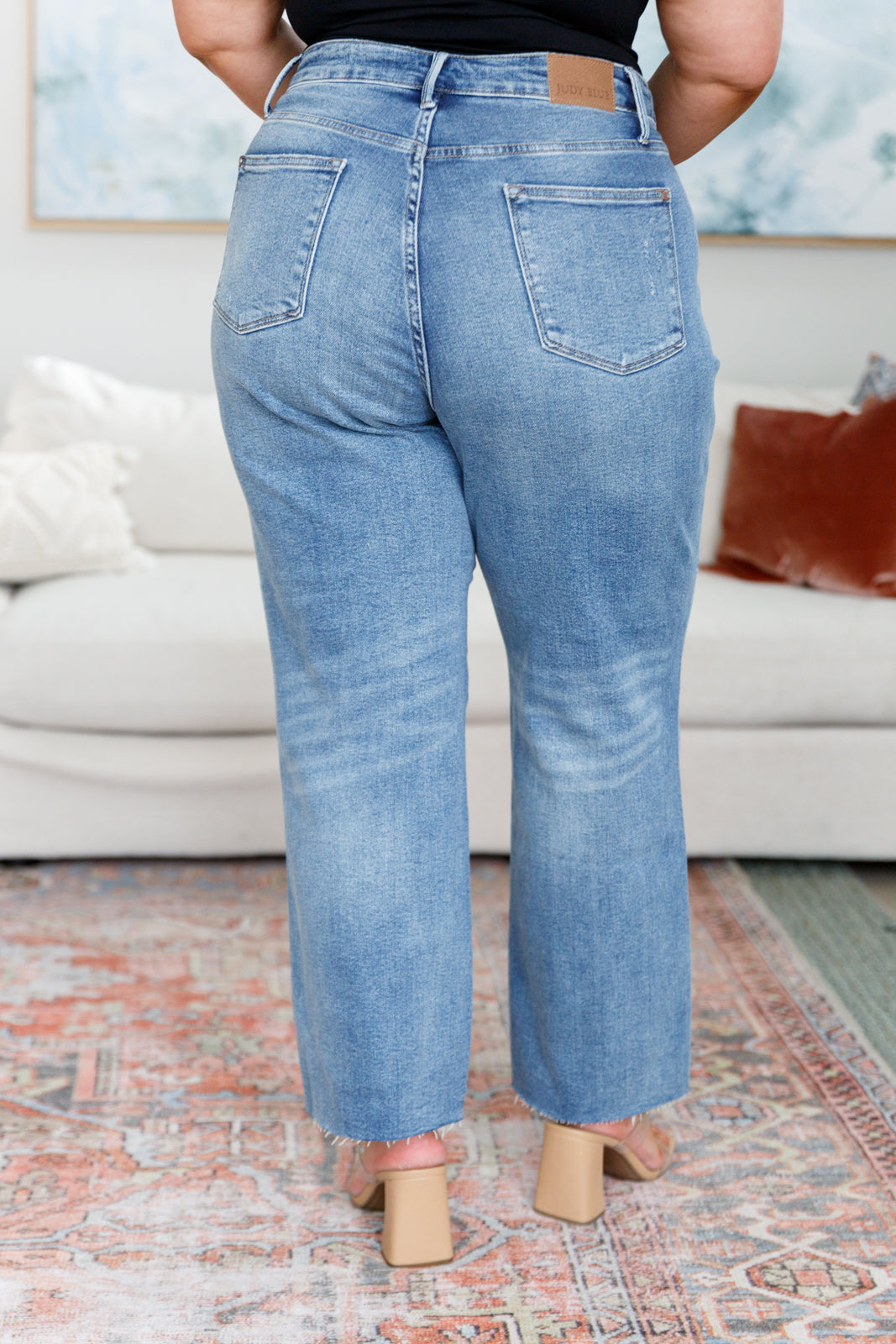High Rise Rigid Magic Destroy Slim Straight Judy Blue Jeans