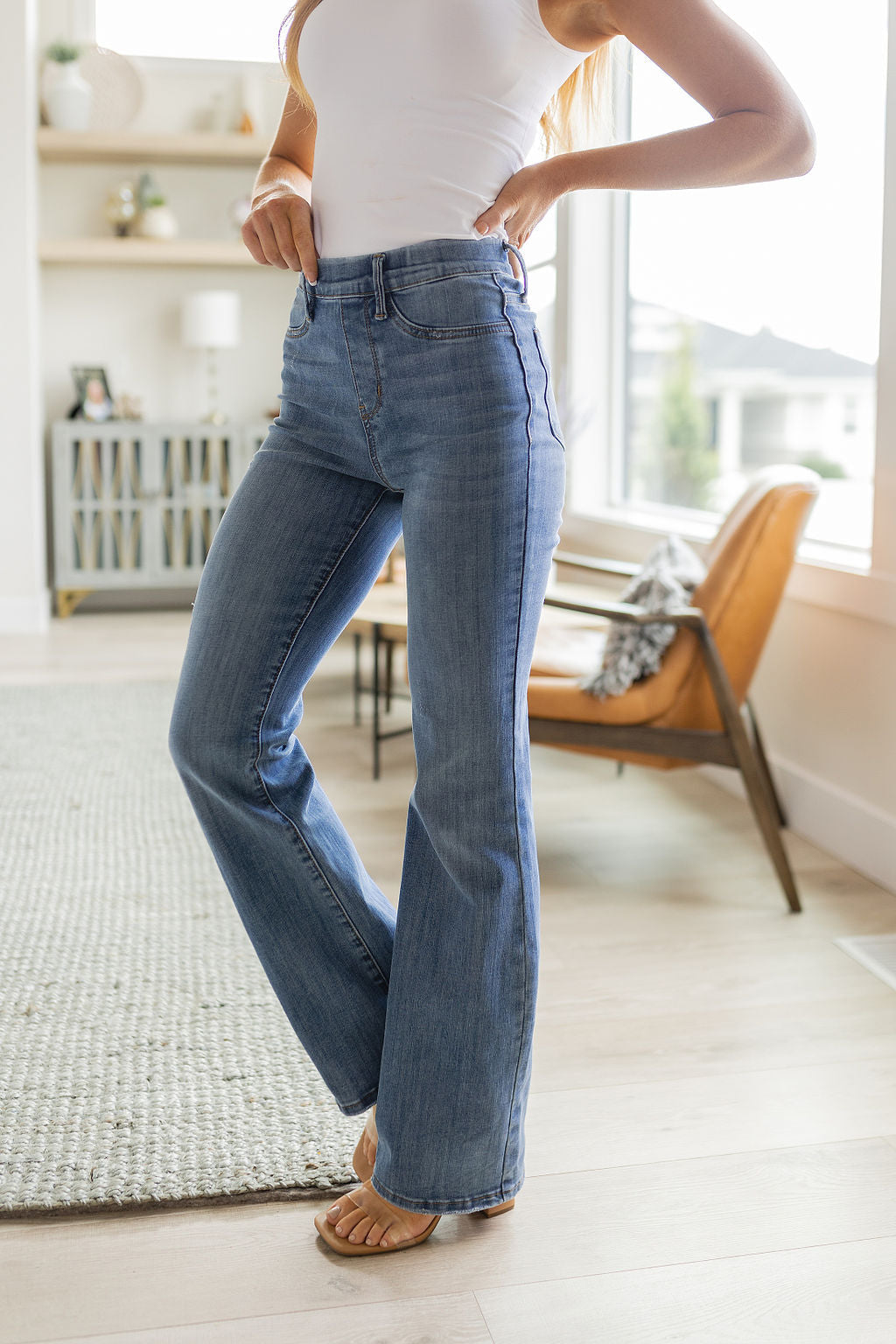 Paula High Rise Pull On Slim Bootcut Judy Blue Jeans