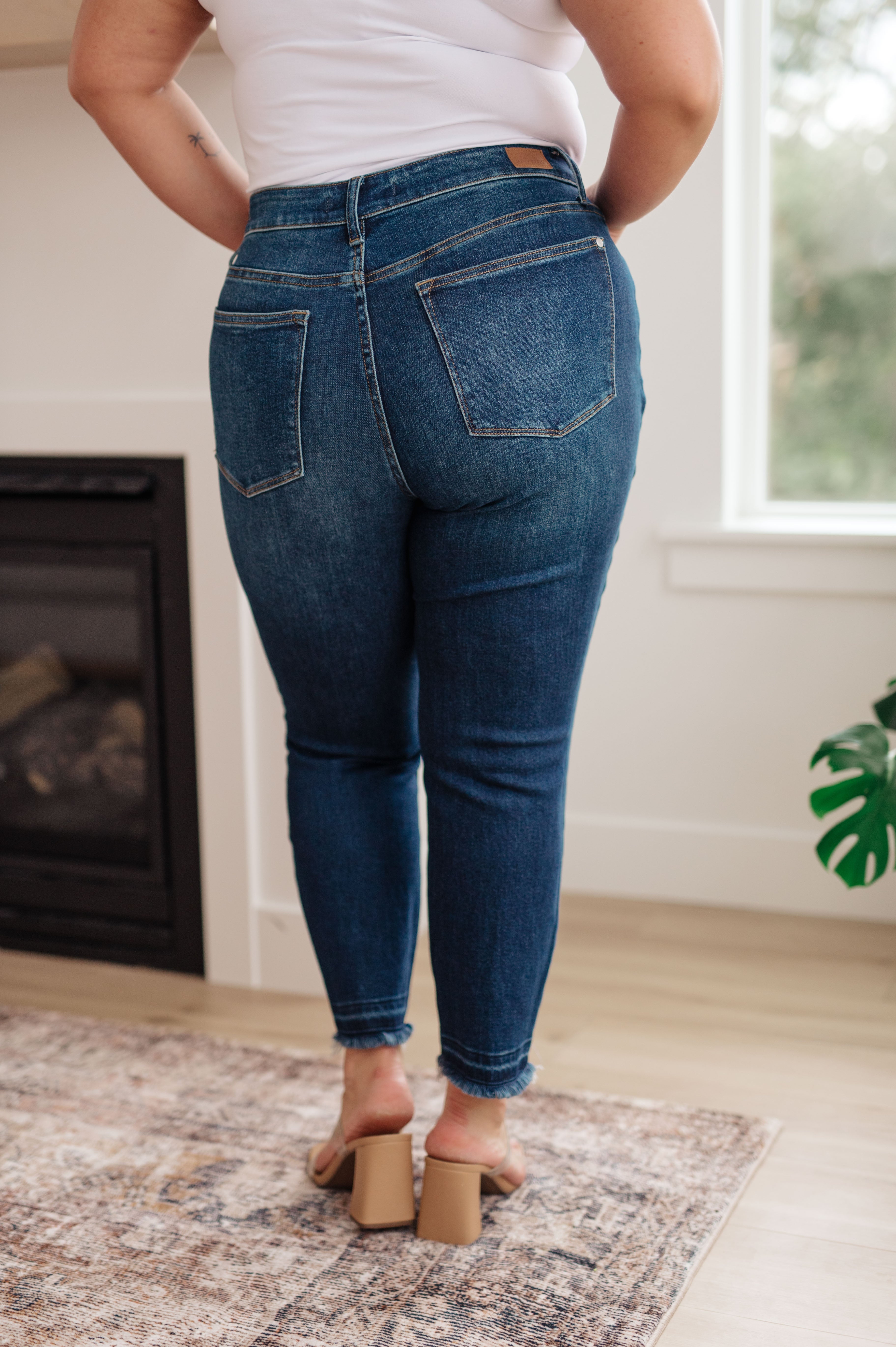 High Rise Release Hem Slim Relaxed Judy Blue Jeans