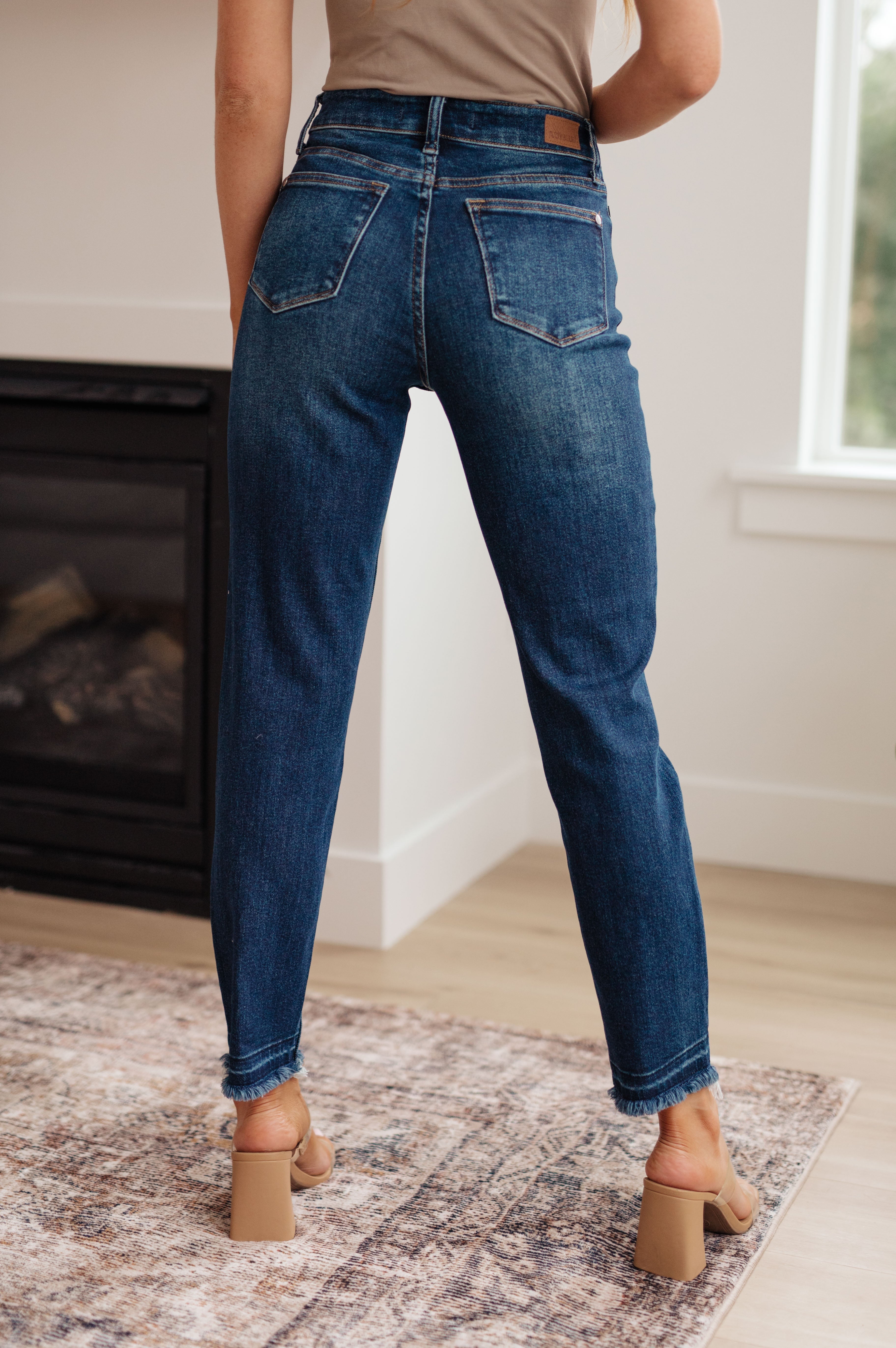 High Rise Release Hem Slim Relaxed Judy Blue Jeans