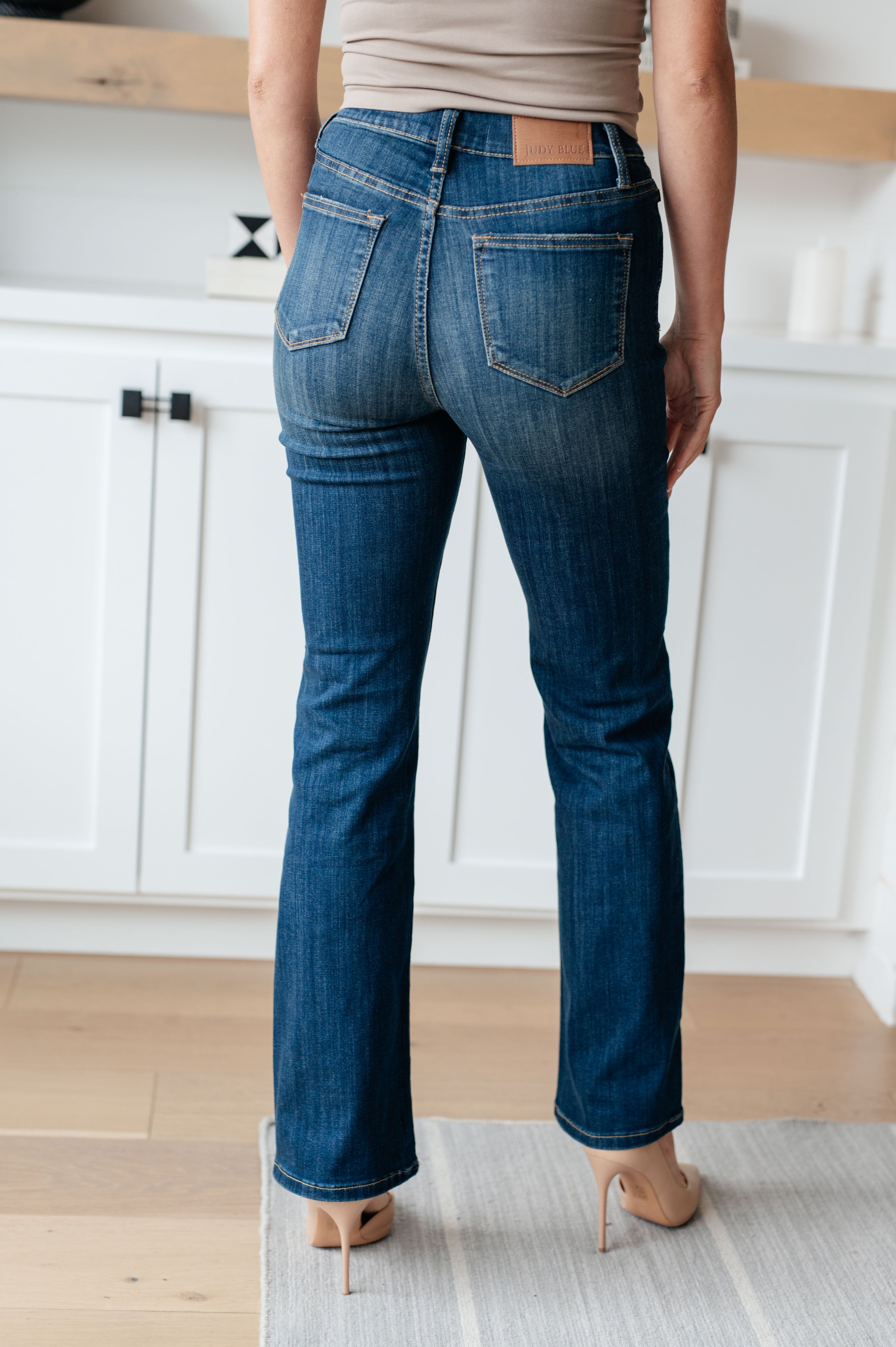 High Rise Pull On Slim Bootcut Judy Blue Jeans