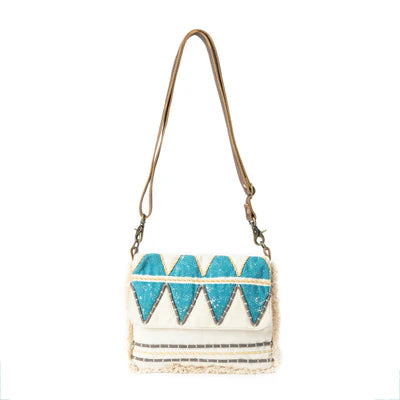 Myra | Teal Peaks Crossbody Bag *FINAL SALE*
