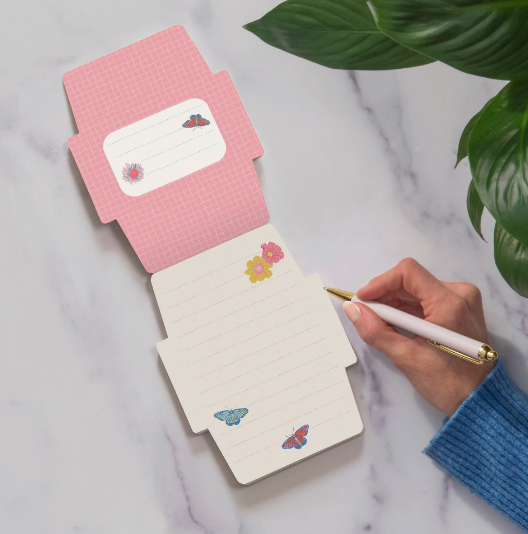 Plaid Blossoms Mini Memos with Stickers