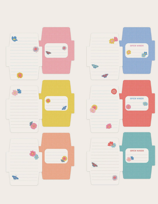 Plaid Blossoms Mini Memos with Stickers