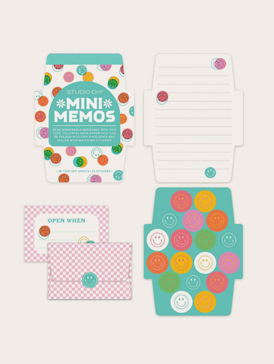 Happy Vibes Mini Memos with Stickers