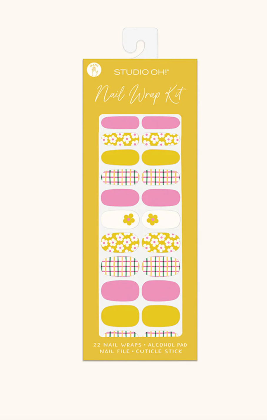 Crisscross Daisies Mani Nail Wrap Kit