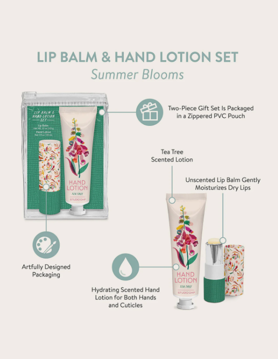 Summer Blooms Lip Balm & Hand Lotion Set