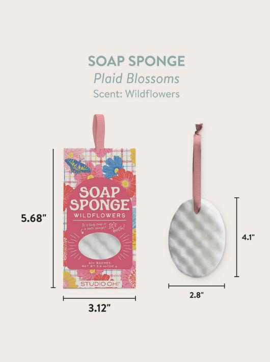 Plaid Blossoms Soap Sponge