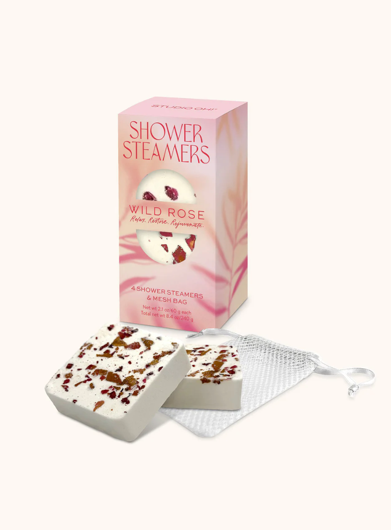 Wild Rose Shower Steamer & Bag Set