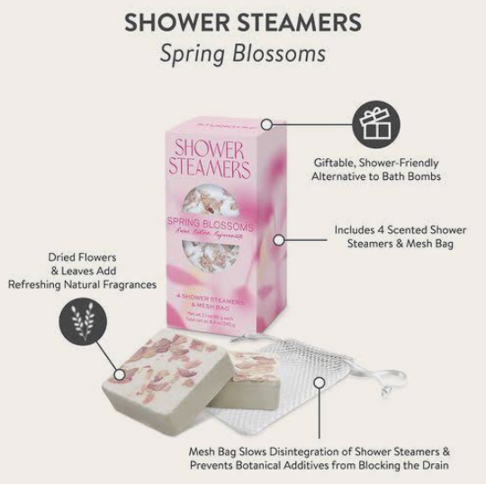 Spring Blossoms Shower Steamer & Bag Set