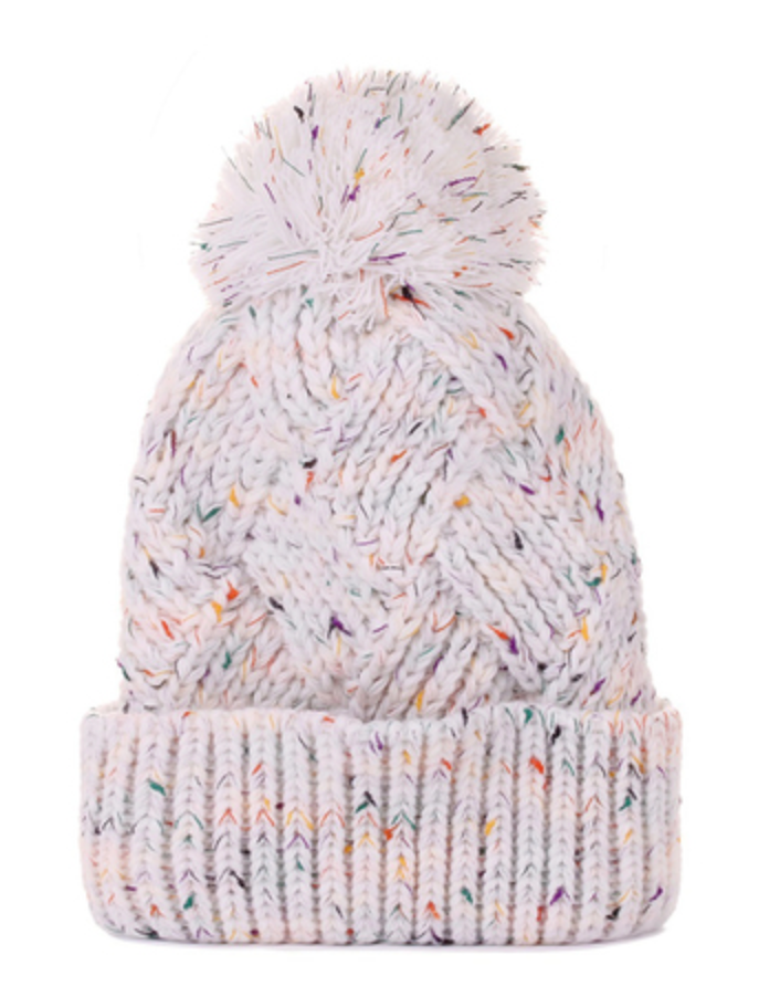 Confetti Knit Cozy Pom Beanie - *FINAL SALE*