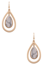 Metal Teardrop Dangle Earrings *Final Sale*