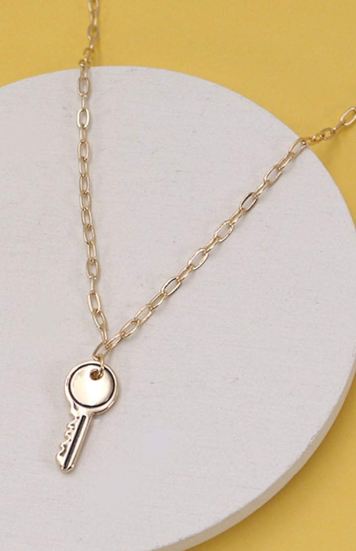 Mini Key Link Chain Necklace *Final Sale*