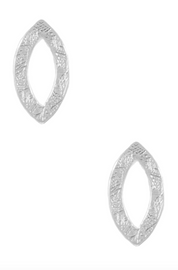 Metal Textured Round Diamond Stud Earrings *Final Sale*