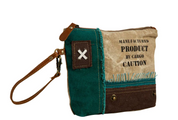 Myra | Burlander Patch Teal Pouch *FINAL SALE*
