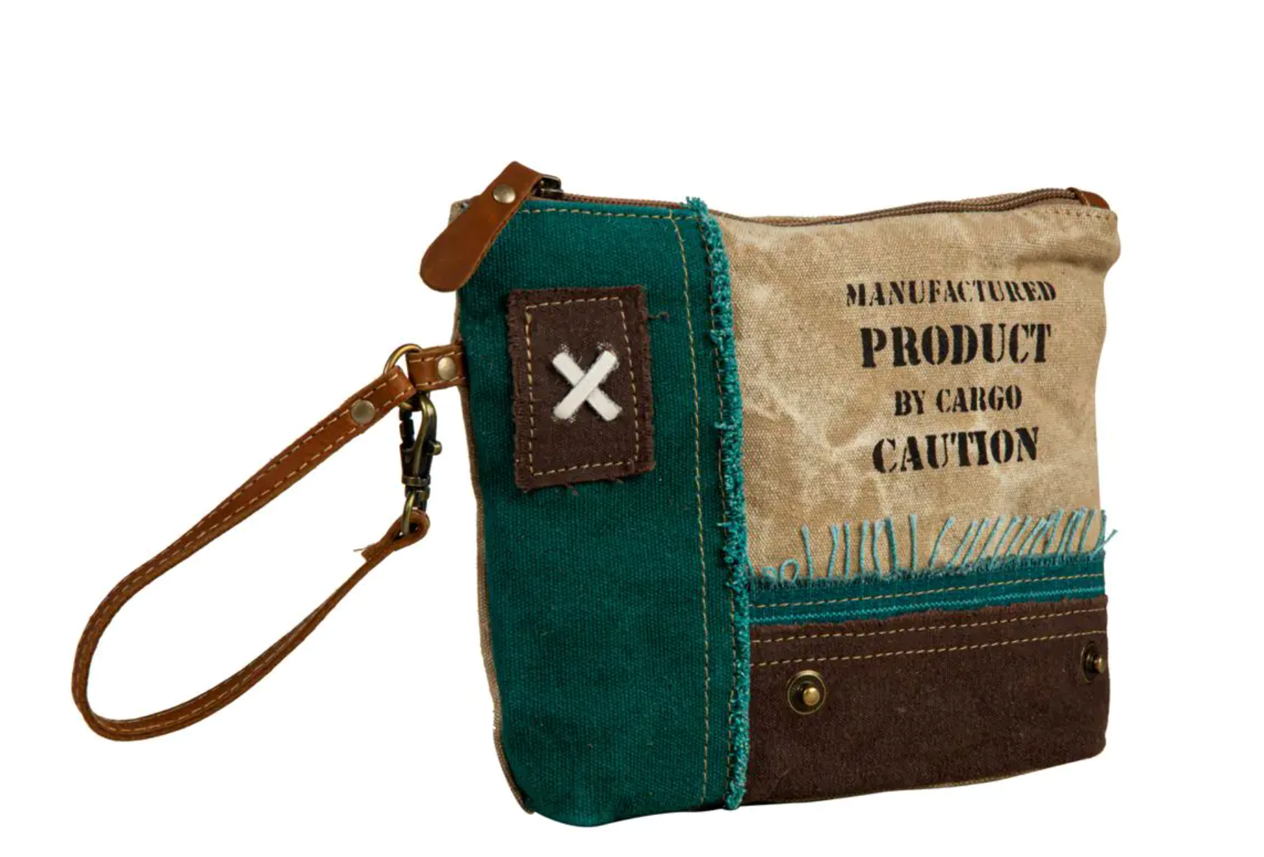 Myra | Burlander Patch Teal Pouch *FINAL SALE*