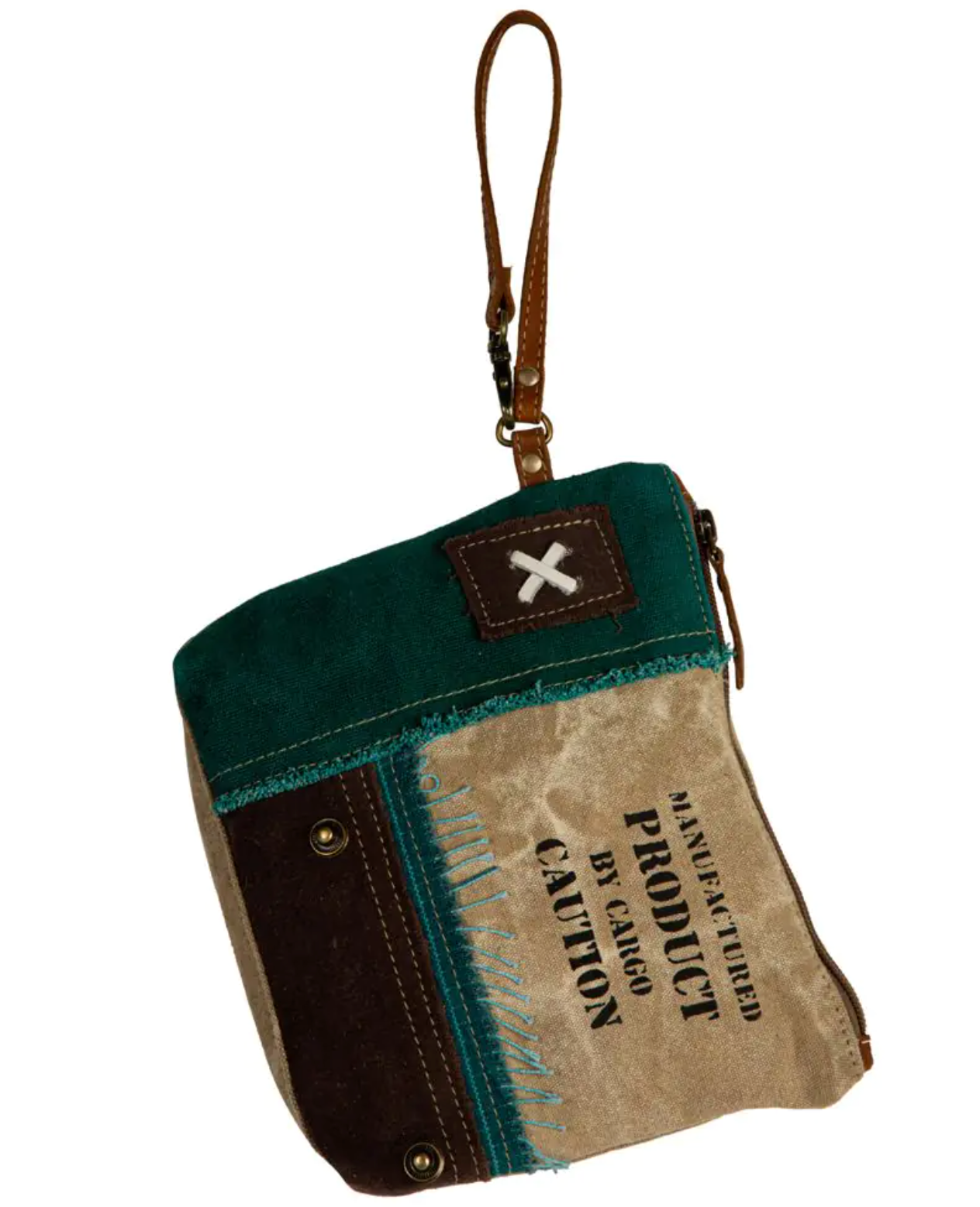 Myra | Burlander Patch Teal Pouch *FINAL SALE*
