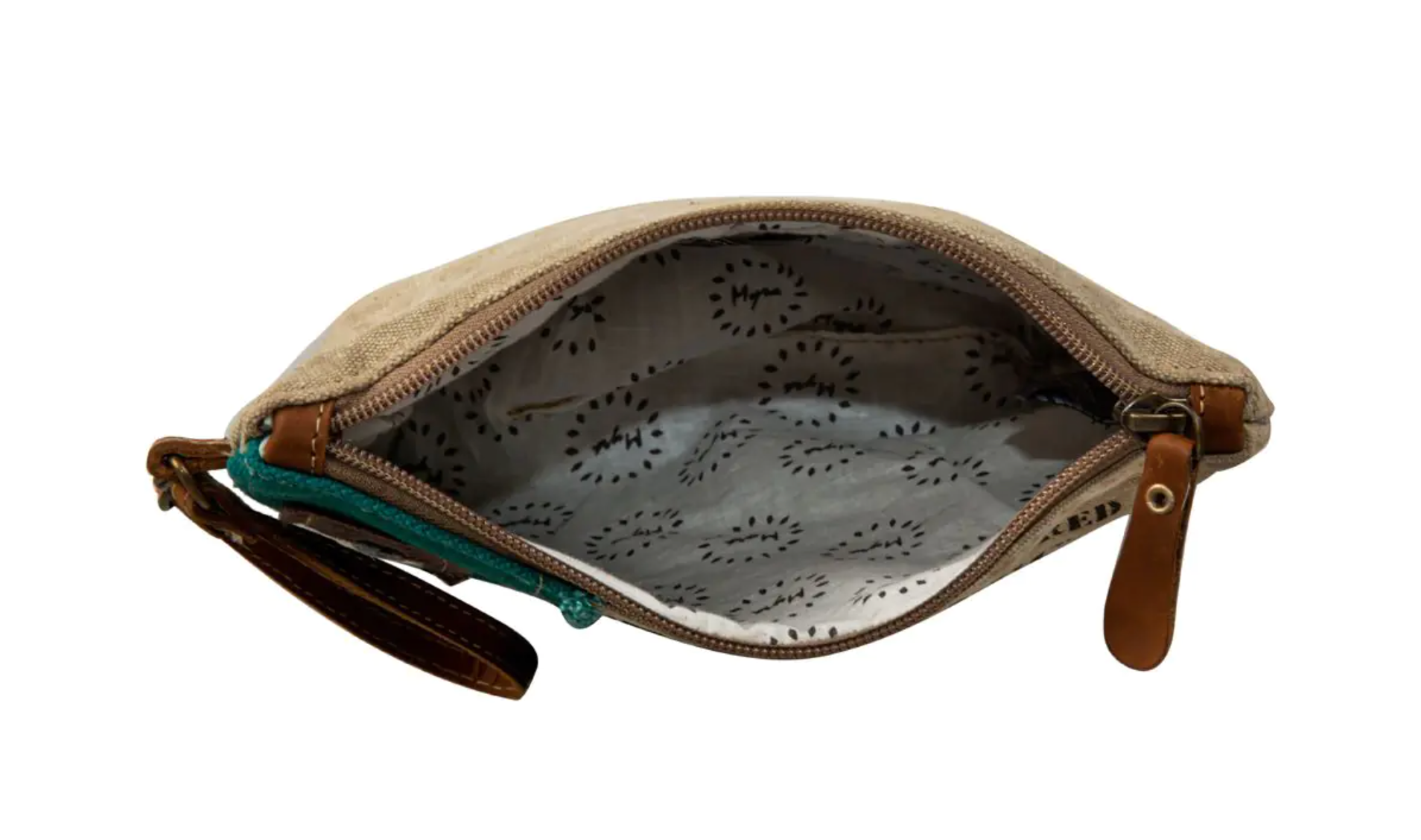 Myra | Burlander Patch Teal Pouch *FINAL SALE*