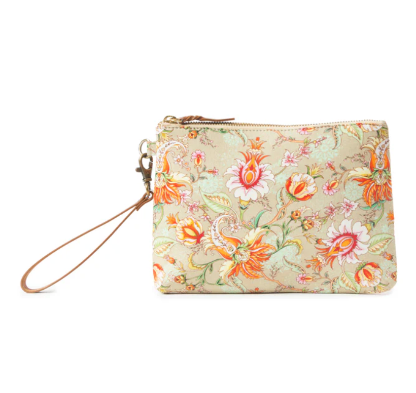 Myra | Peace & Serenity Blossoms Clutch Bag In Beige *FINAL SALE*