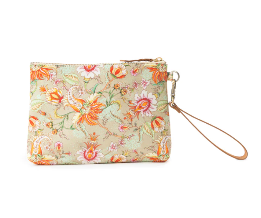 Myra | Peace & Serenity Blossoms Clutch Bag In Beige *FINAL SALE*