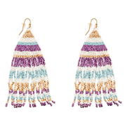 Myra | Nanna's Skirt Beaded Earrings in Purple