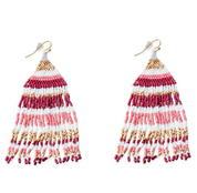 Myra | Nanna's Skirt Beaded Earrings in Pink