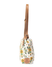 Myra | Oasis Blooms Fanny Pack Bag In Brown & White *FINAL SALE*