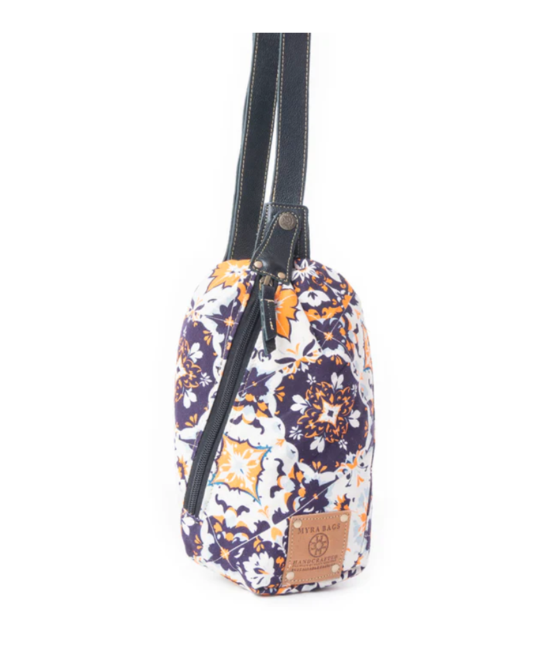 Myra | Oasis Blooms Fanny Pack Bag In Black & White *FINAL SALE*