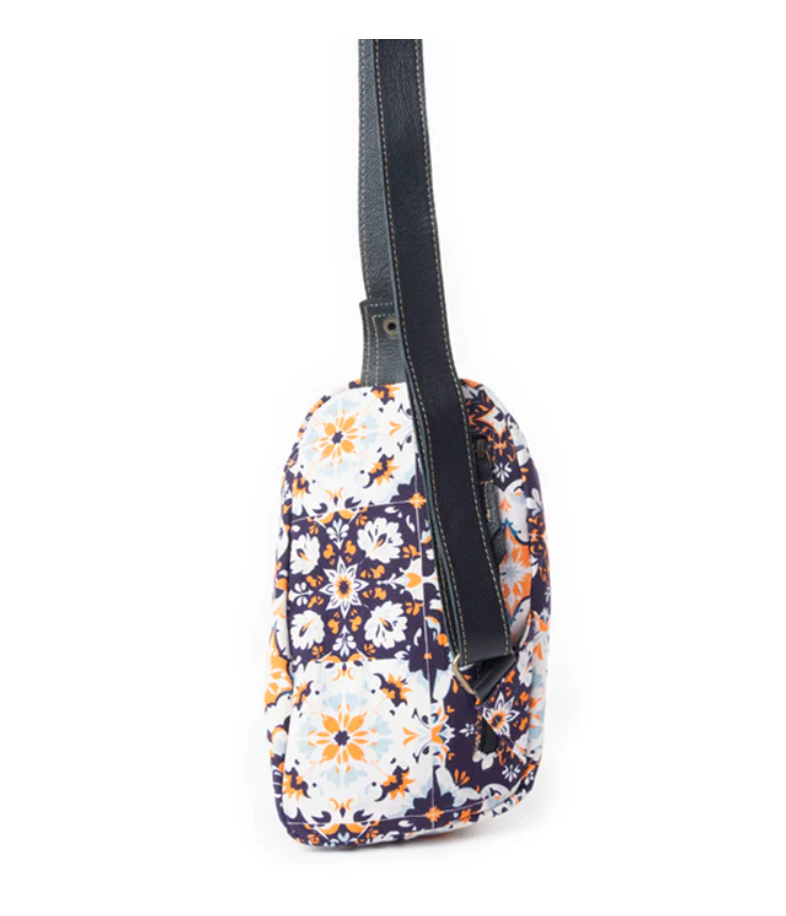 Myra | Oasis Blooms Fanny Pack Bag In Black & White *FINAL SALE*