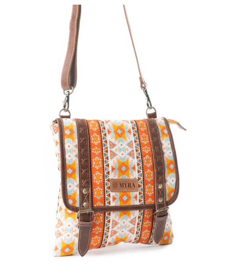 Myra | Canyon Star Concealed Carry Bag In Orange & White *FINAL SALE*