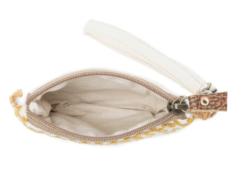 Myra | Savanna Glow Woven Pouch Bag in Sunny Gold  *FINAL SALE*
