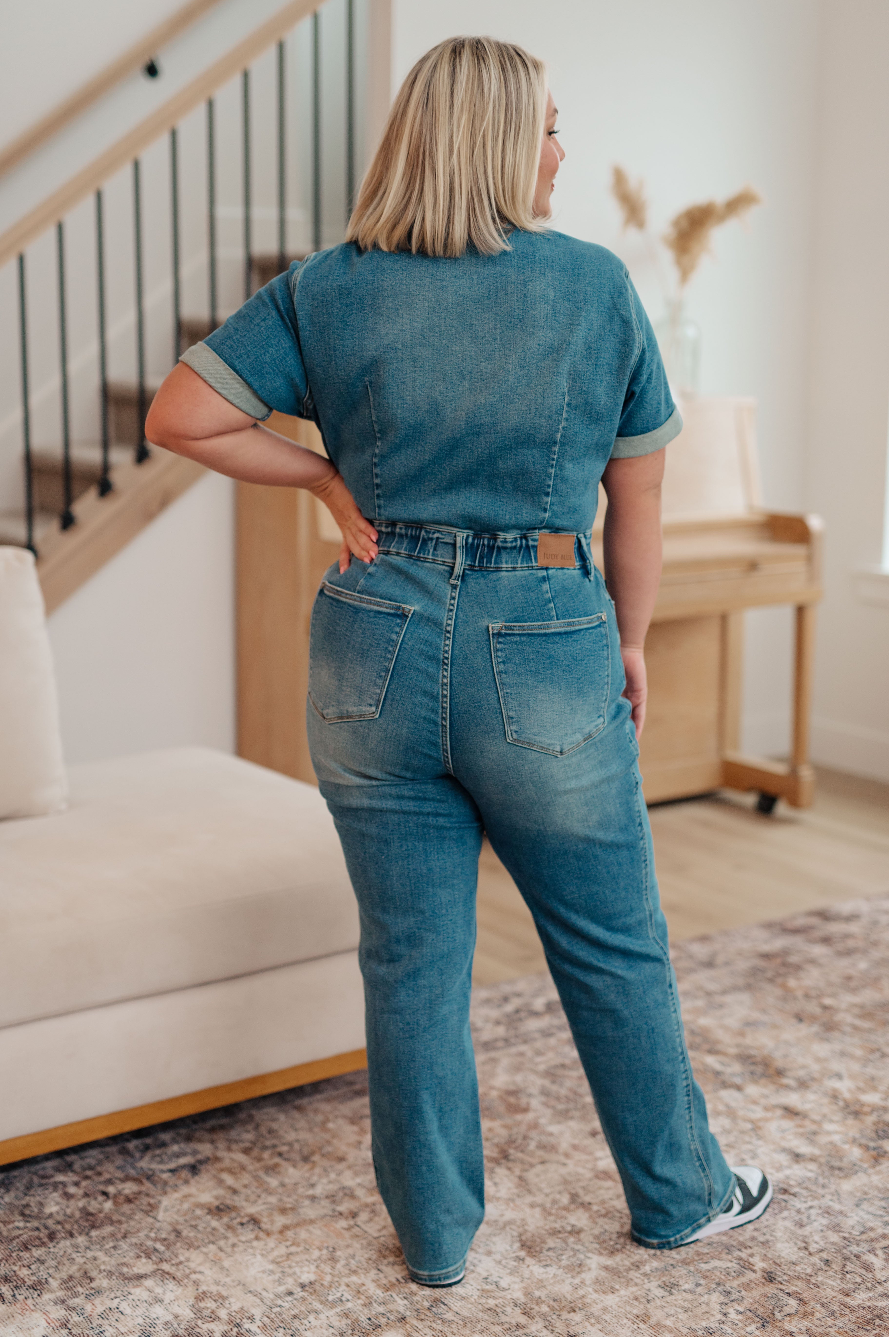 Short Sleeve Denim Judy Blue Jumpsuit