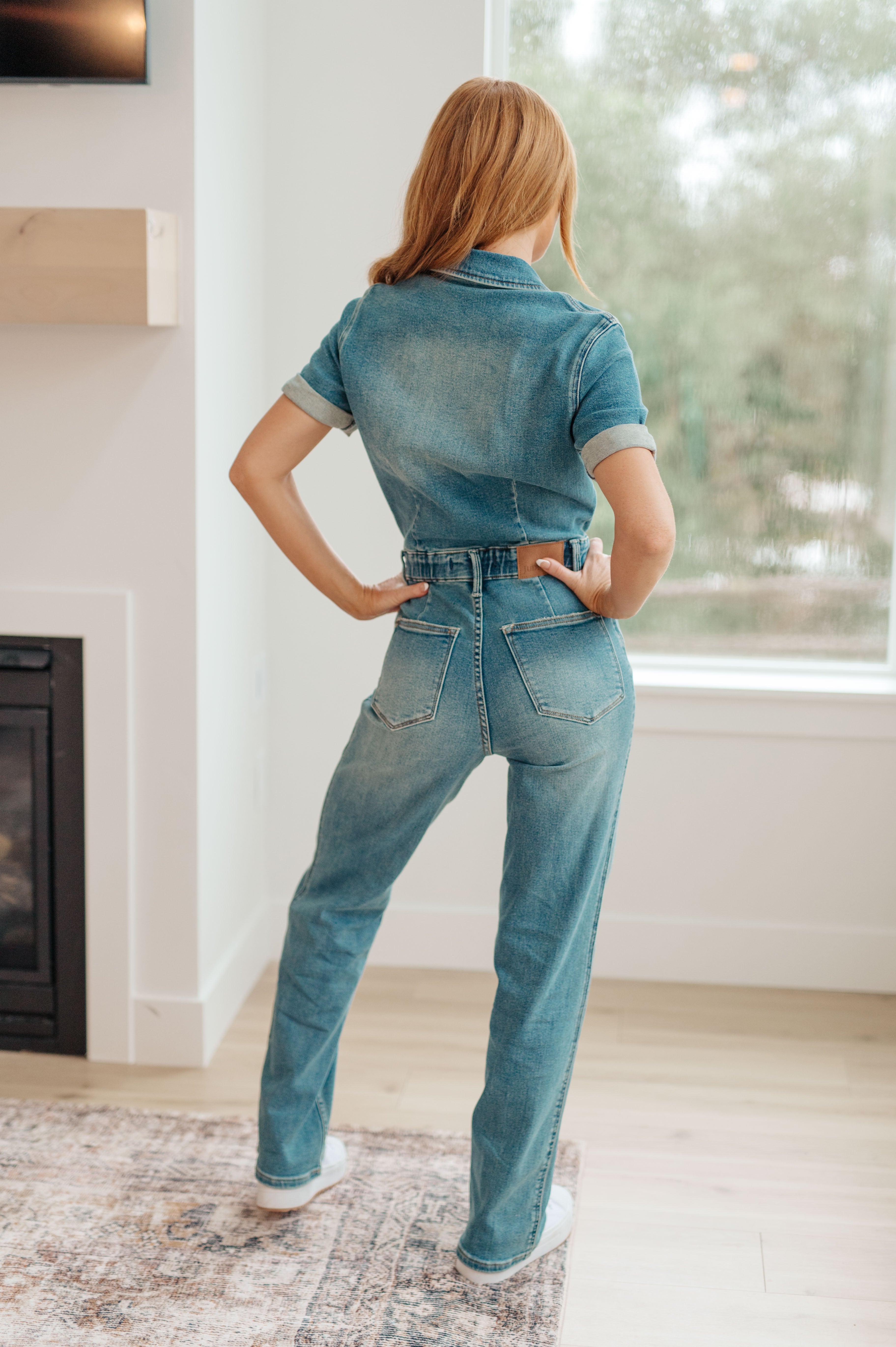 Short Sleeve Denim Judy Blue Jumpsuit